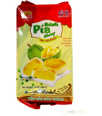 Amazon.co.jp: 新華園 Bánh Pía Chay Dậu Xanh-Sẩu Riêng ベジタリアン